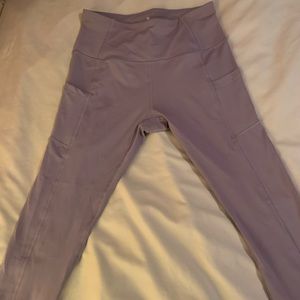 Cute light purple layer 8 pocket leggings